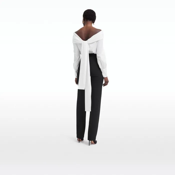 Safiyaa Tilly Ivory Cotton Shirt Women Tops