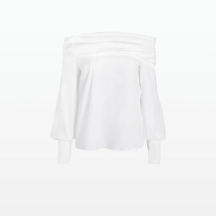 Safiyaa Tilly Ivory Cotton Shirt Women Tops