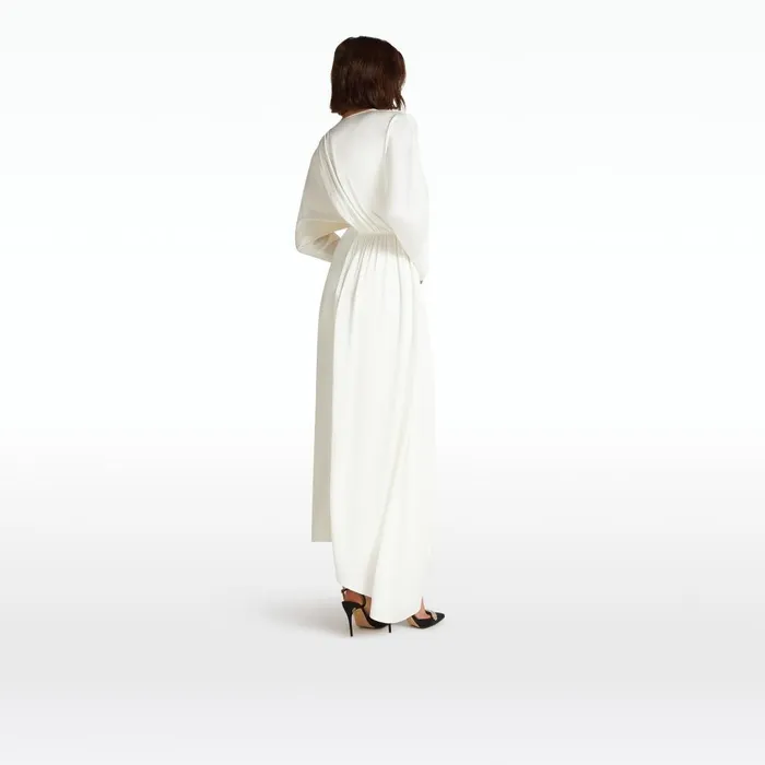 Safiyaa Winona Ivory Midi Dress Women Dresses
