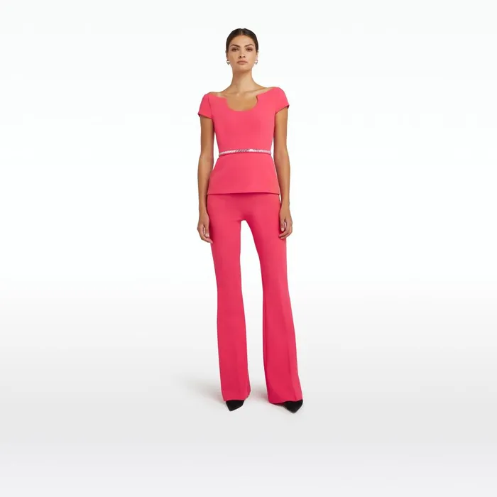Safiyaa Xena Grenada Top With Embroidered Belt Women Tops