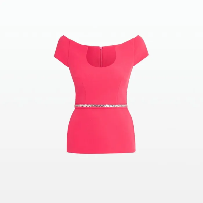 Safiyaa Xena Grenada Top With Embroidered Belt Women Tops