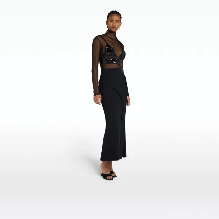 Safiyaa Zenni Black Skirt Women Skirts