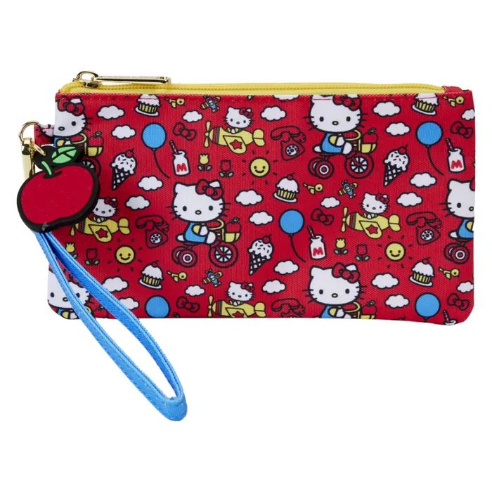 Sanrio Hello Kitty 50th Anniversary AllOver Print Nylon Zipper Pouch Wristlet Unisex Loungefly Bags and Wallets Sanrio Hello Kitty 50th Anniversary AllOver Print Nylon Zipper Pouch Wristlet Unisex Loungefly Bags and Wallets