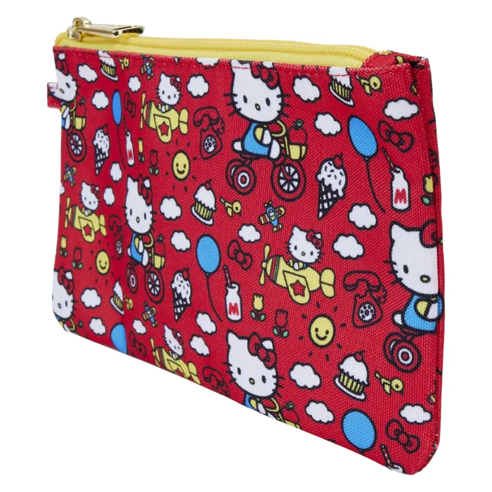 Sanrio Hello Kitty 50th Anniversary AllOver Print Nylon Zipper Pouch Wristlet Unisex Loungefly Bags and Wallets Sanrio Hello Kitty 50th Anniversary AllOver Print Nylon Zipper Pouch Wristlet Unisex Loungefly Bags and Wallets
