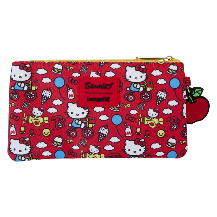 Sanrio Hello Kitty 50th Anniversary AllOver Print Nylon Zipper Pouch Wristlet Unisex Loungefly Bags and Wallets Sanrio Hello Kitty 50th Anniversary AllOver Print Nylon Zipper Pouch Wristlet Unisex Loungefly Bags and Wallets