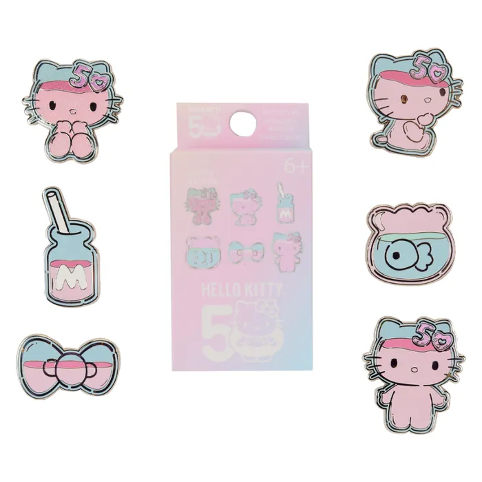 Sanrio Hello Kitty 50th Anniversary Clear and Cute Mystery Box Pin Unisex Loungefly Small Accessories Sanrio Hello Kitty 50th Anniversary Clear and Cute Mystery Box Pin Unisex Loungefly Small Accessories