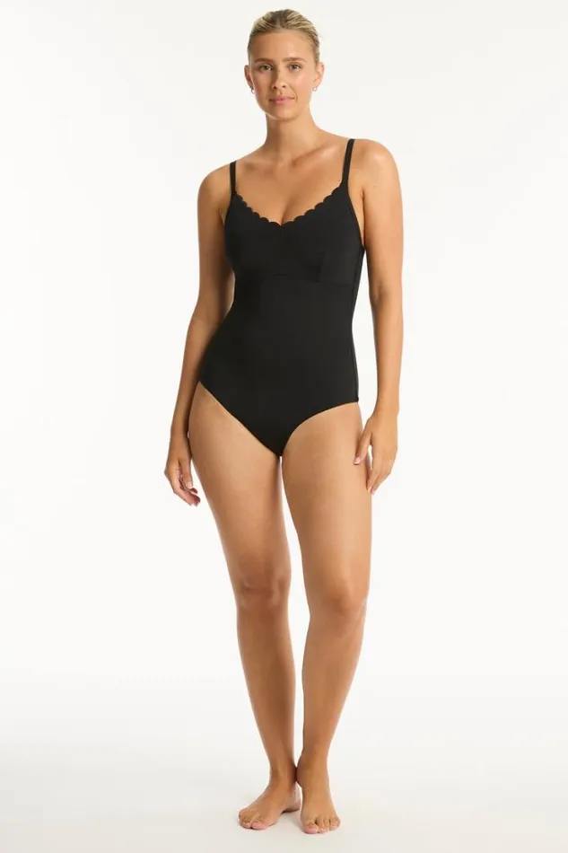 Scallop DDE Bralette One Piece Scallop Women Sea Level One Pieces