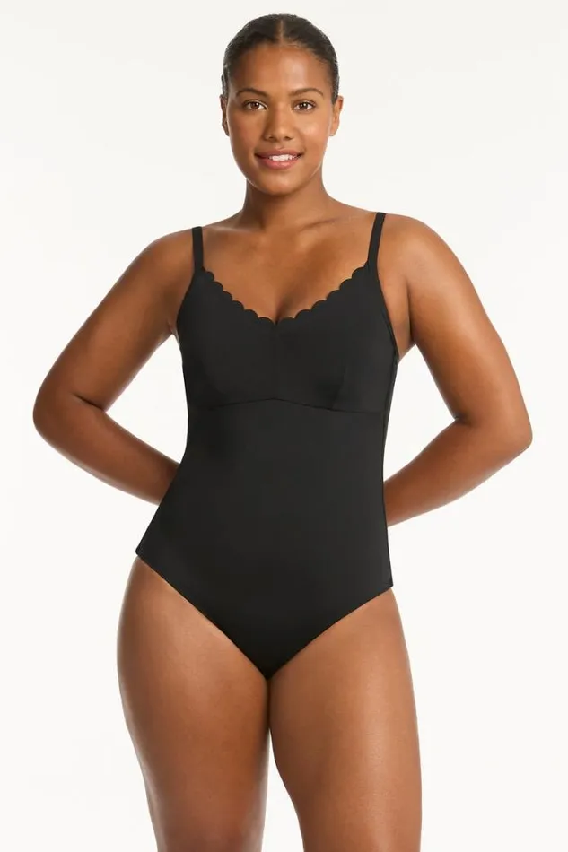 Scallop DDE Bralette One Piece Scallop Women Sea Level One Pieces