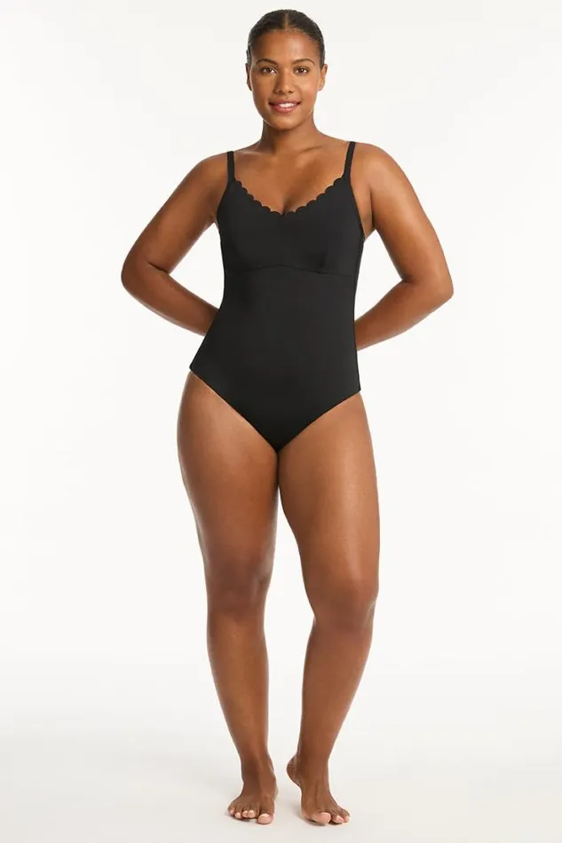Scallop DDE Bralette One Piece Scallop Women Sea Level One Pieces