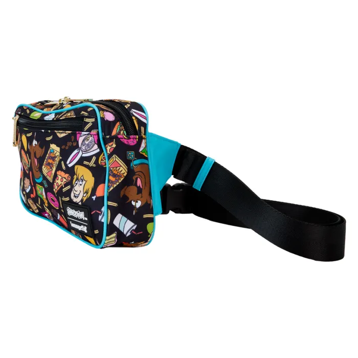 ScoobyDoo Snacks AllOver Print Nylon Belt Bag Unisex Loungefly Bags and Wallets
