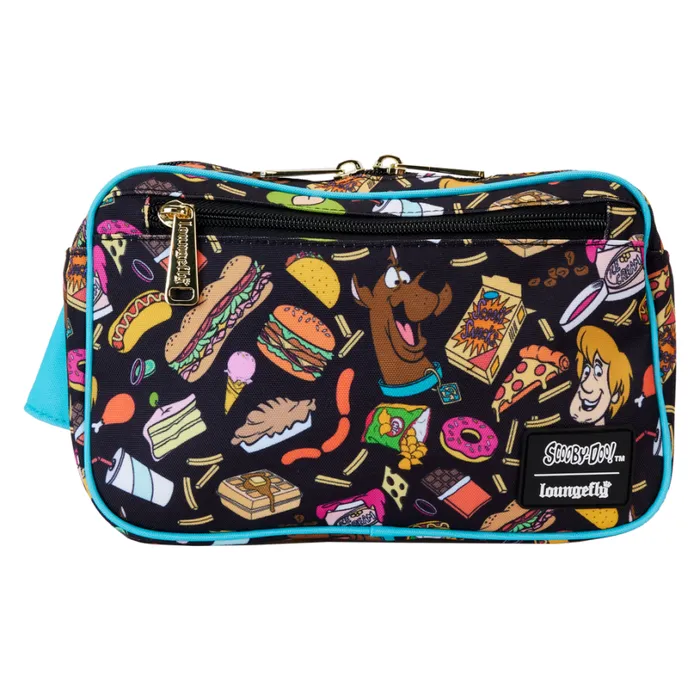 ScoobyDoo Snacks AllOver Print Nylon Belt Bag Unisex Loungefly Bags and Wallets