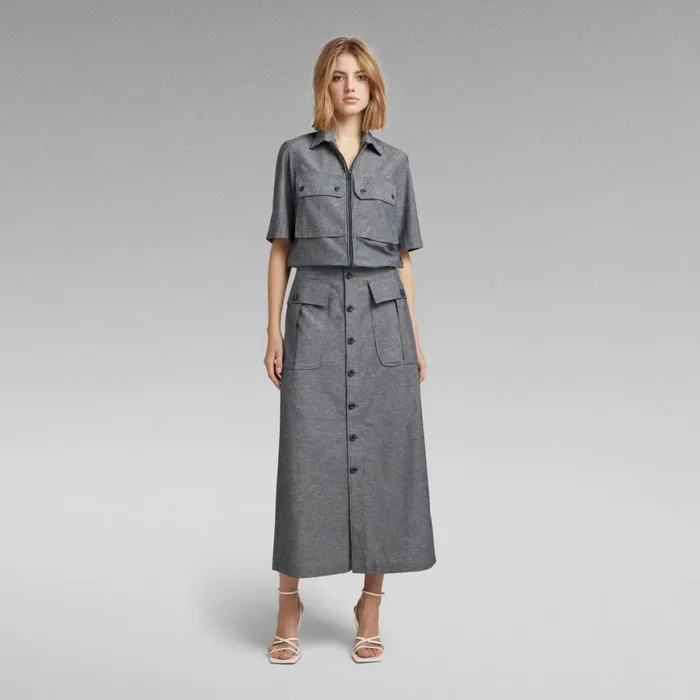 Shirts and Blouses Women GStar RAW 2 Pocket Cropped Shirt Salutemilk
