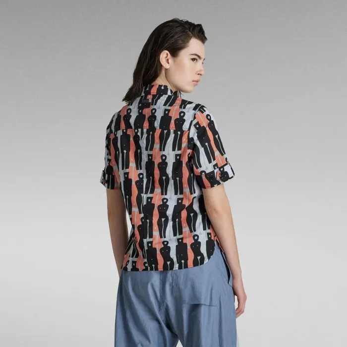 Shirts and Blouses Women GStar RAW Officer TShirt Iceberg Green Figures 32