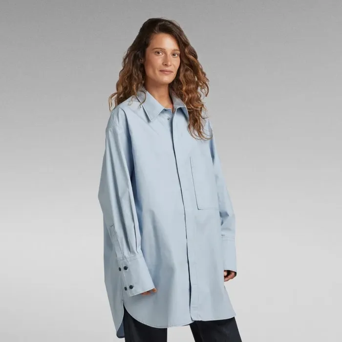 Shirts and Blouses Women GStar RAW Oversized Boyfriend Shirt Faze Blue