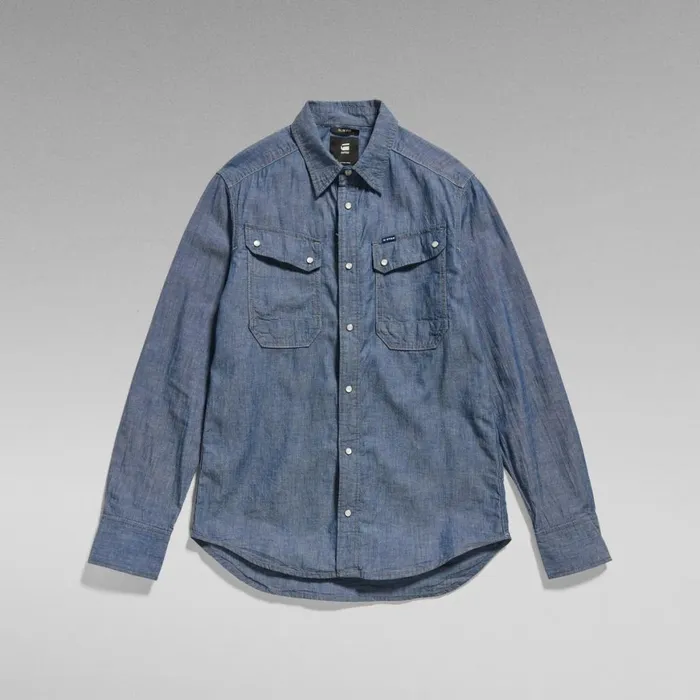 Shirts and Blouses Women GStar RAW Unisex Vintage Slim Shirt Rinsed