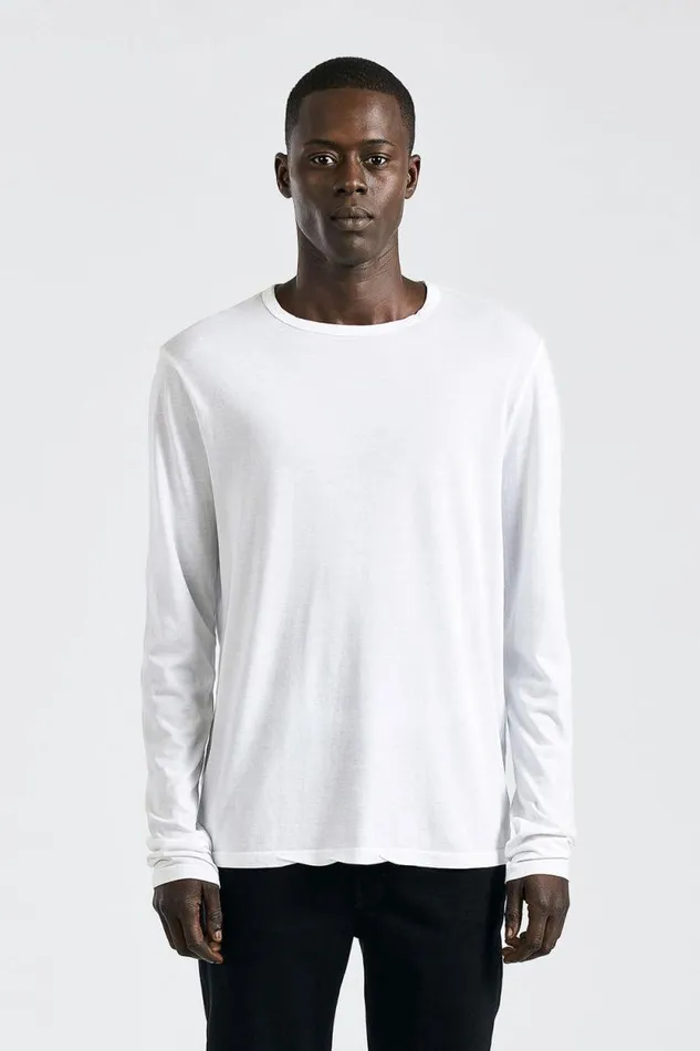 Shirts Men COTTON CITIZEN Classic Crew Long Sleeve Shirt White