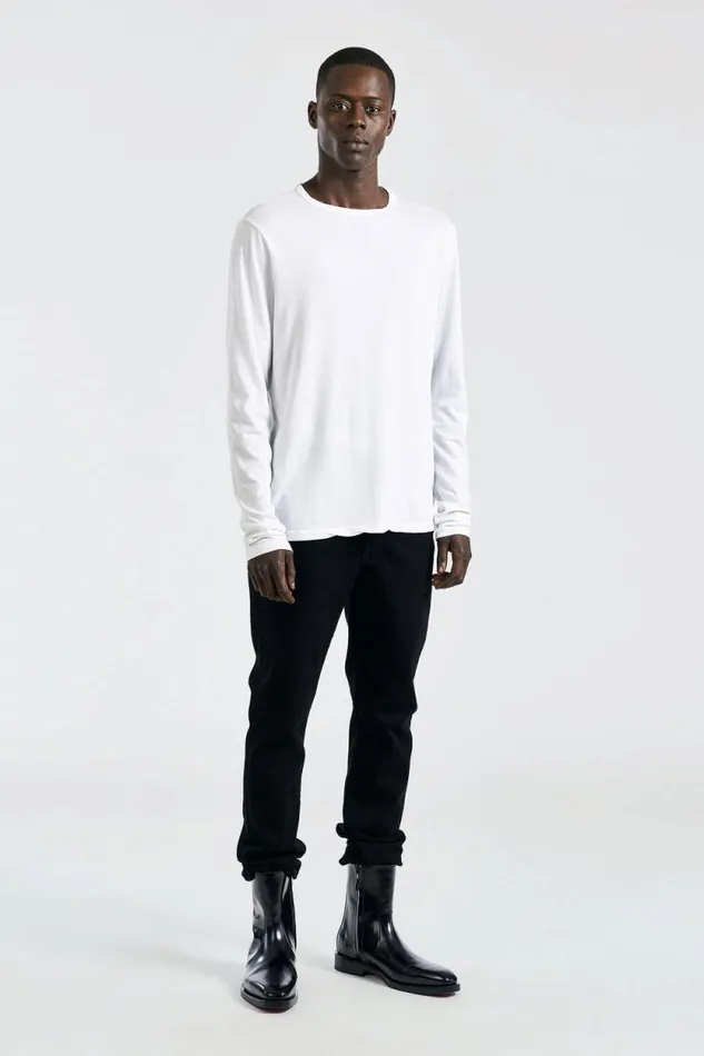 Shirts Men COTTON CITIZEN Classic Crew Long Sleeve Shirt White Shirts Men COTTON CITIZEN Classic Crew Long Sleeve Shirt White