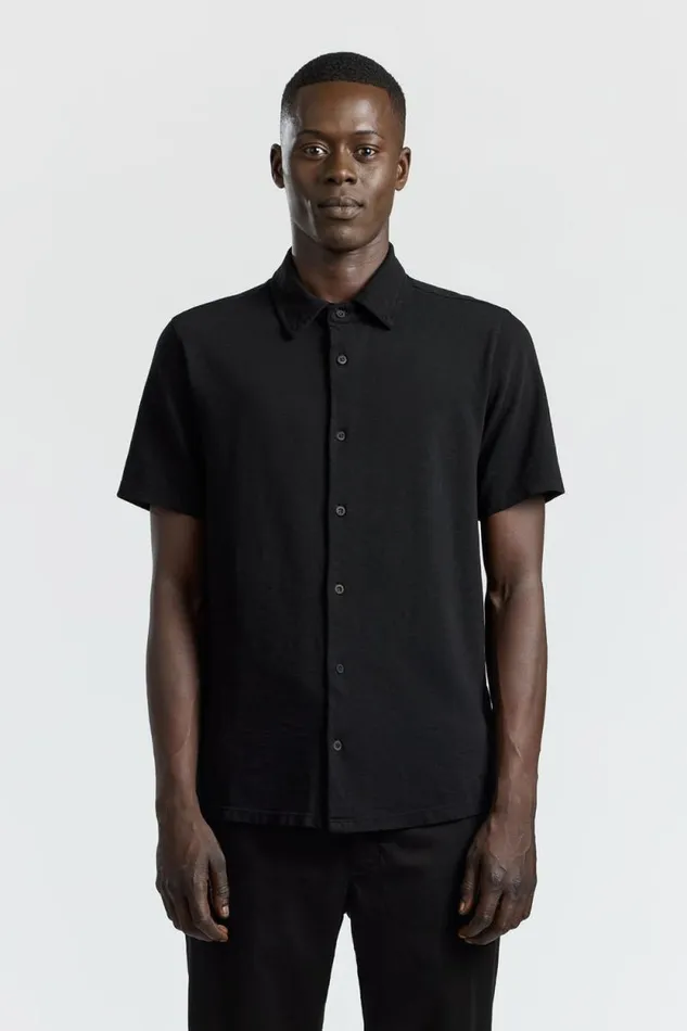 Shirts Men COTTON CITIZEN Presley Short Sleeve Buttondown Jet Black