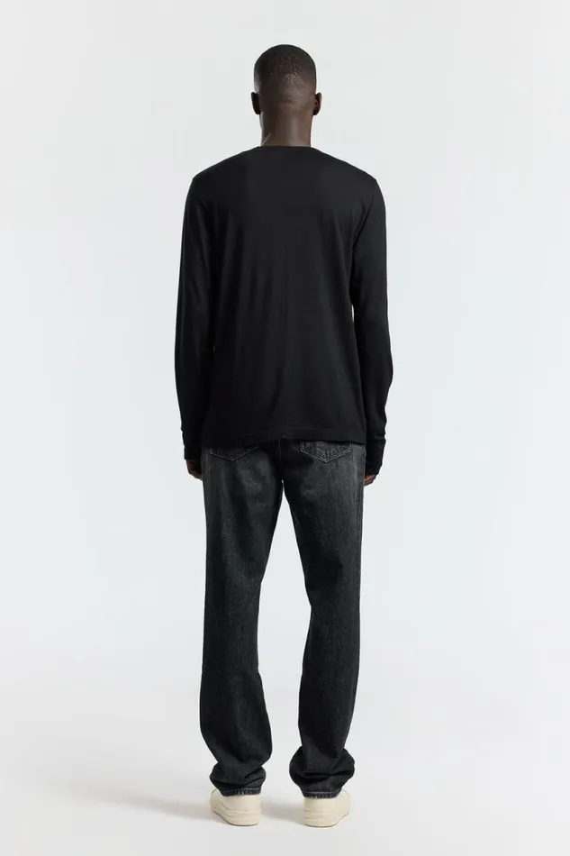 Shirts Men COTTON CITIZEN Prince Long Sleeve Shirt Jet Black Shirts Men COTTON CITIZEN Prince Long Sleeve Shirt Jet Black