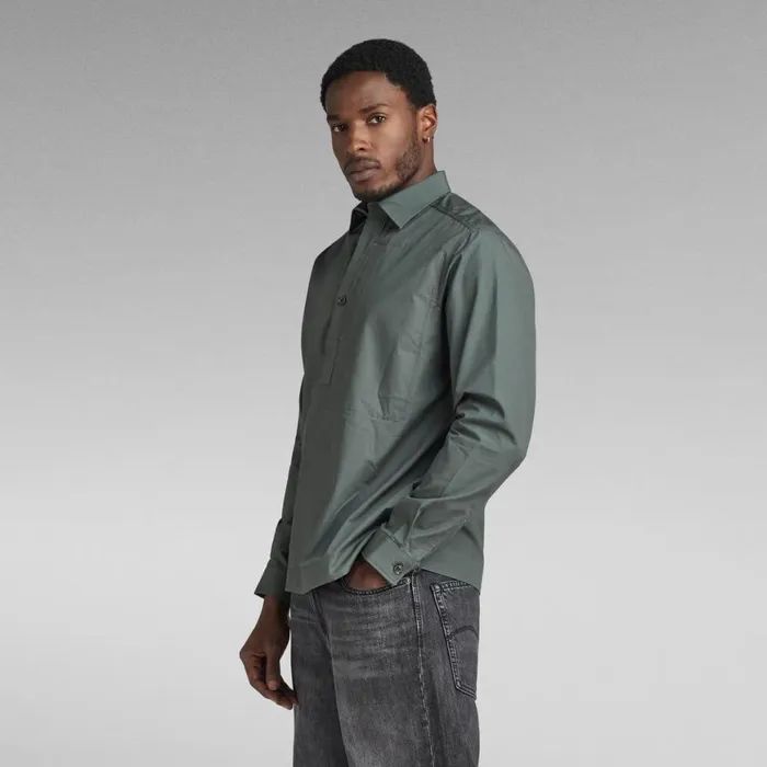 Shirts Men GStar RAW Anorak Relaxed Shirt Graphite