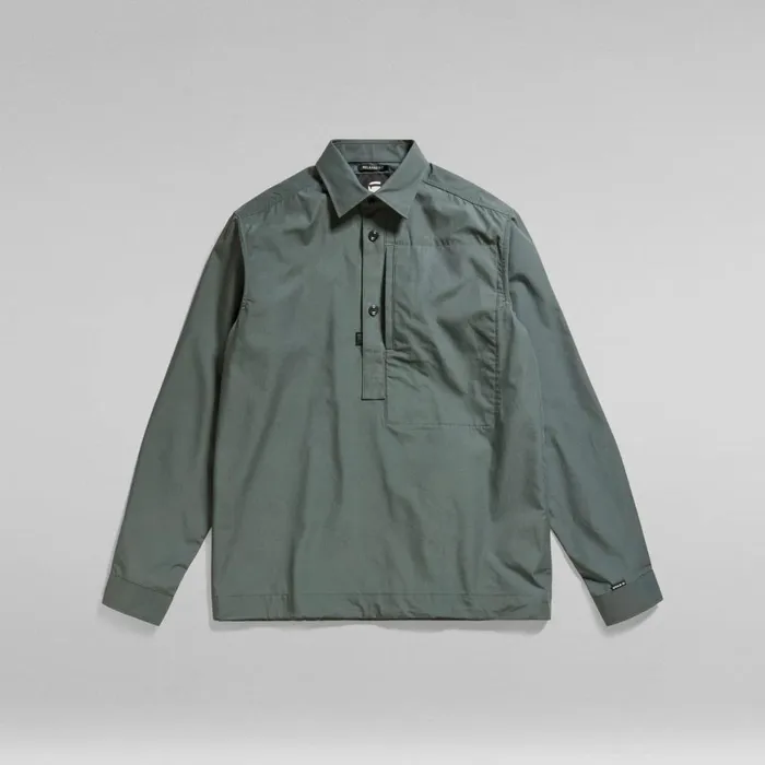 Shirts Men GStar RAW Anorak Relaxed Shirt Graphite