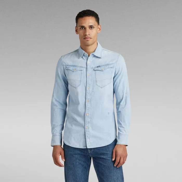 Shirts Men GStar RAW Arc 3D Slim Shirt Light Aged