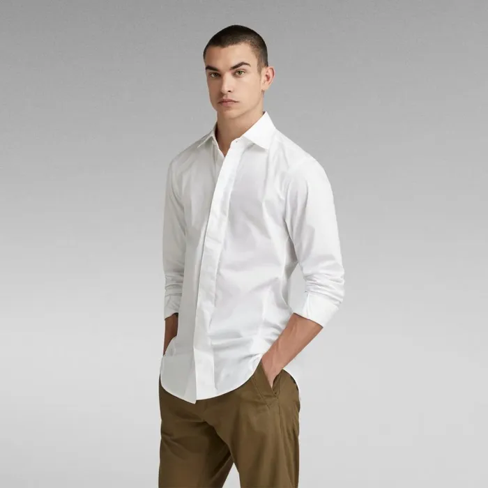Shirts Men GStar RAW Formal Super Slim Shirt White