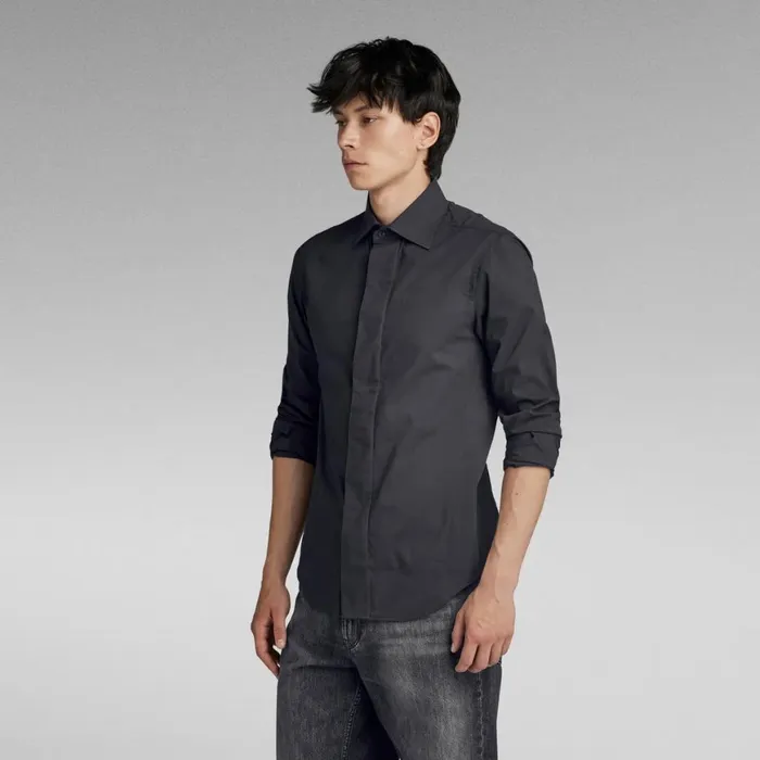 Shirts Men GStar RAW Formal Superslim Shirt Dark Black