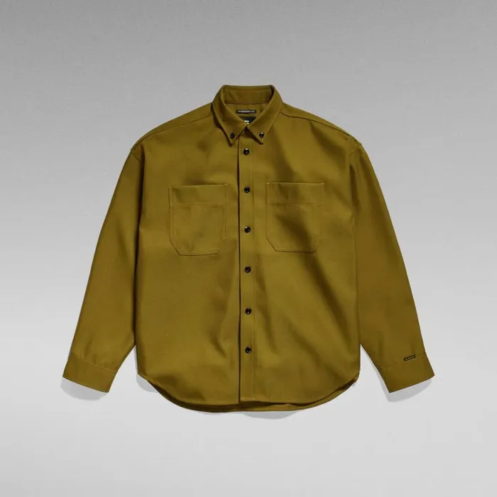 Shirts Men GStar RAW TP Button Down Oversized Shirt Tobacco