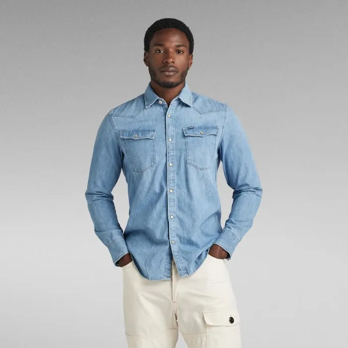 Shirts Men GStar RAW Unisex 3301 Slim Shirt Medium Aged