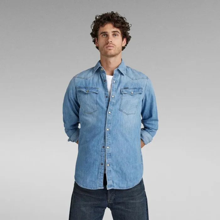 Shirts Men GStar RAW Unisex 3301 Slim Shirt Medium Aged