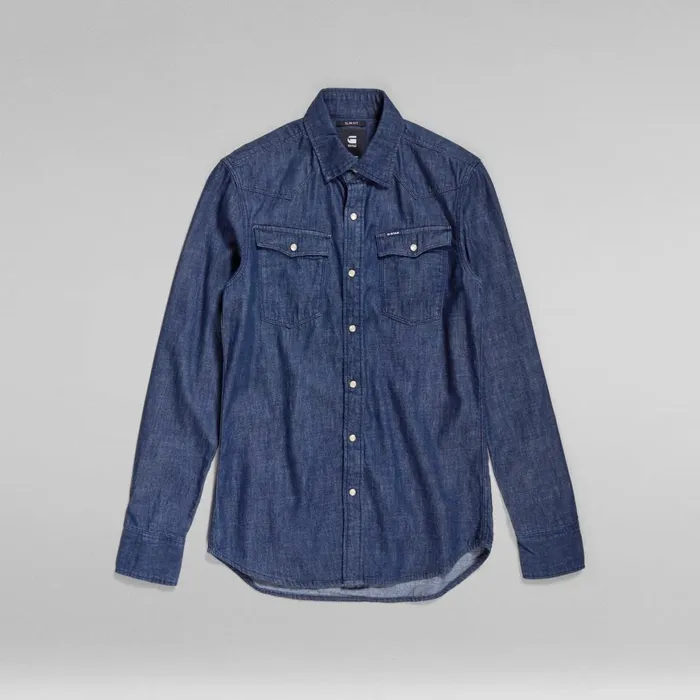 Shirts Men GStar RAW Unisex 3301 Slim Shirt Rinsed