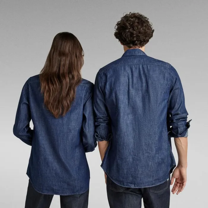 Shirts Men GStar RAW Unisex 3301 Slim Shirt Rinsed