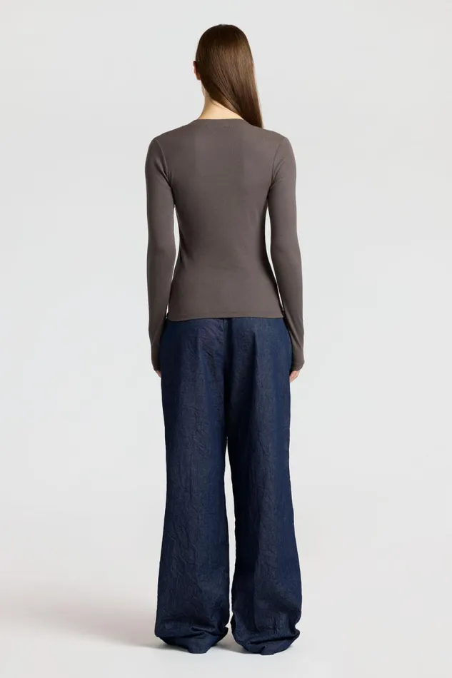 Shirts Women COTTON CITIZEN Verona Henley Stone Shirts Women COTTON CITIZEN Verona Henley Stone
