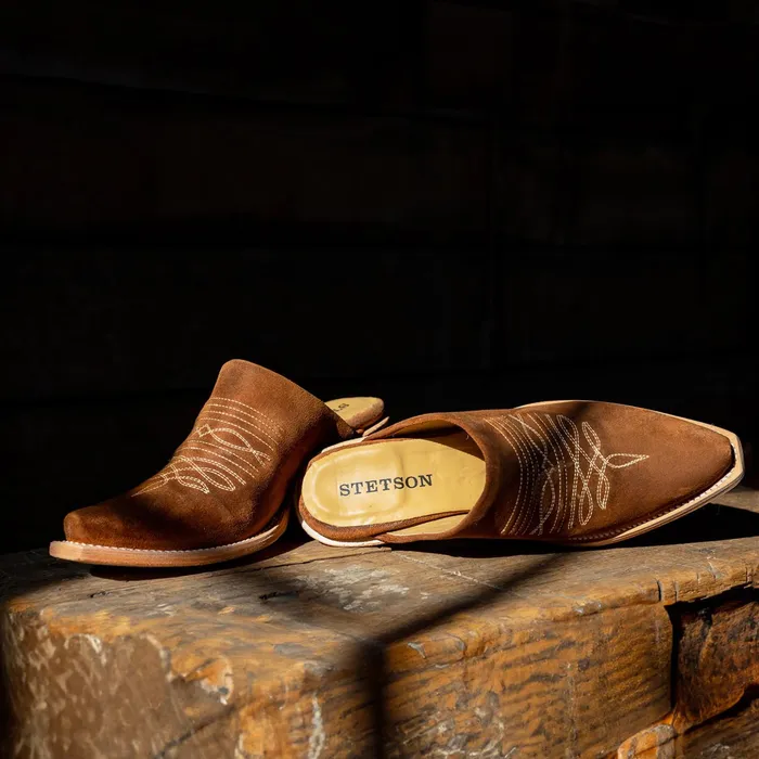 Shorties Women Stetson Reed Western Mules Brown