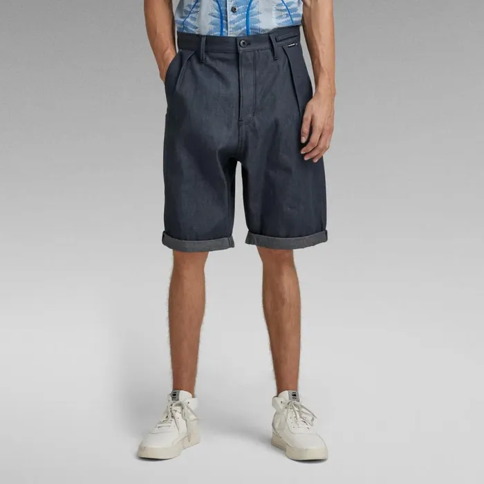 Shorts Men GStar RAW Pleated Relaxed Chino Shorts Raw Denim