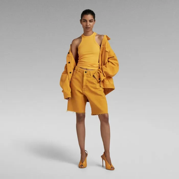 Shorts Women GStar RAW Type 89 Bermuda Shorts Dull Yellow Gd