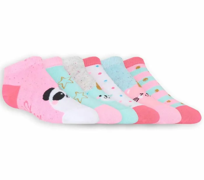 Skechers 6 Pack Low Cut Cute Socks Assorted WomenMenKids Socks