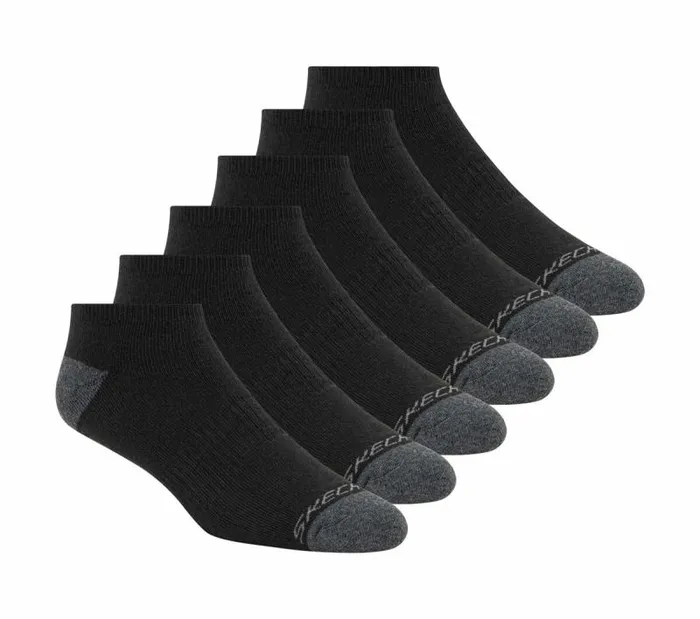 Skechers 6 Pack Walking Low Cut Socks Black WomenMen Socks