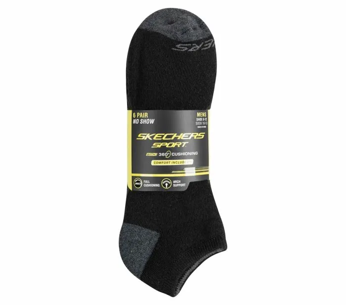 Skechers 6 Pack Walking Low Cut Socks Black WomenMen Socks Skechers 6 Pack Walking Low Cut Socks Black WomenMen Socks