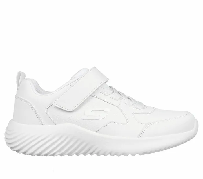 Skechers Bounder 8211 Power Study White Kids Athletic Shoes and Sneakers