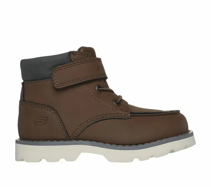 Skechers Bowland 8211 Lil Truxer Brown Kids Athletic Shoes and Sneakers