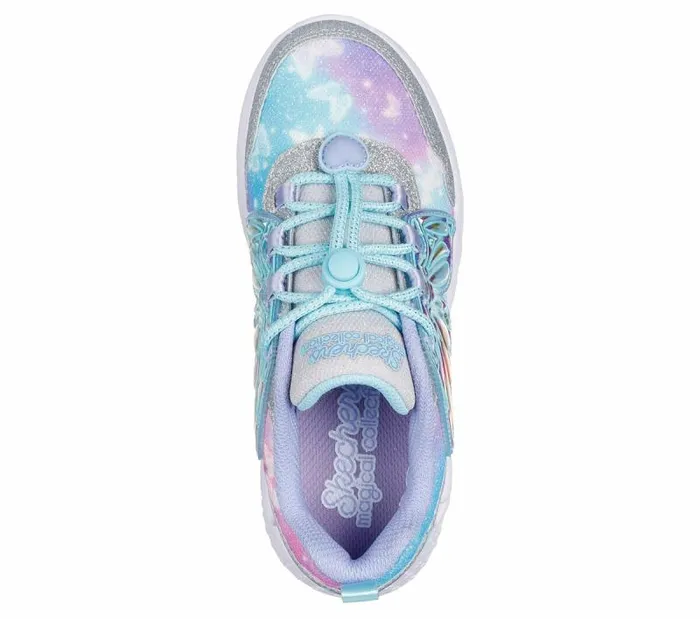 Skechers Dream Racer 8211 Wing Brites Silver Lavender Kids Athletic Shoes and Sneakers