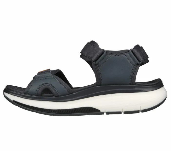 Skechers GO WALK Workout Walker Sandal Charcoal Orange Men Sandals