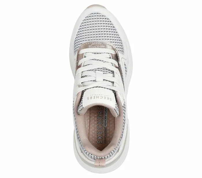 Skechers Hazel 8211 Metallic Soiree White Gold Women Casual Sneakers Skechers Hazel 8211 Metallic Soiree White Gold Women Casual Sneakers