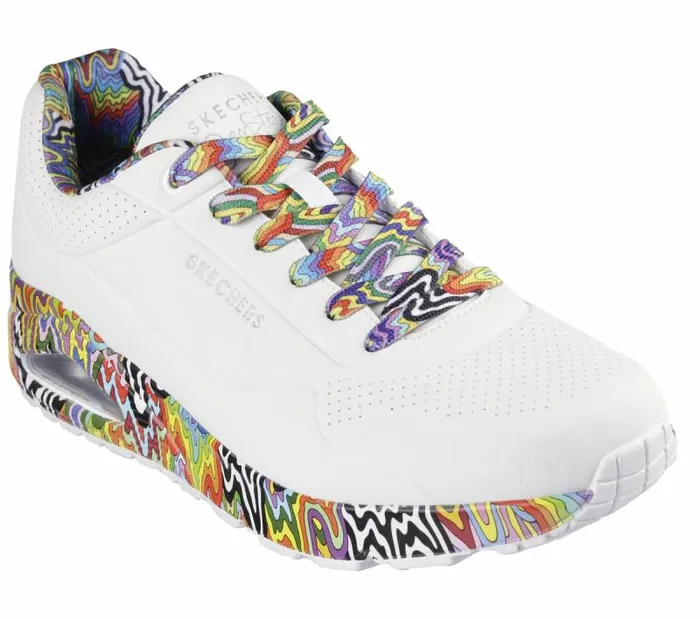 Skechers Jen Stark Uno 8211 Stark Mini Drip White Multi Men Athletic Sneakers