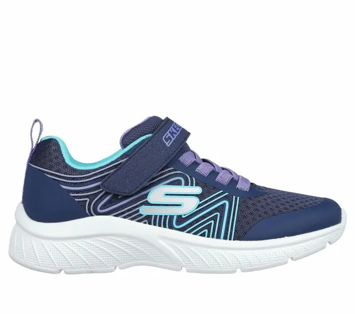 Skechers Microspec Plus 8211 Swirl Sweet Navy Multi Kids Athletic Shoes and Sneakers