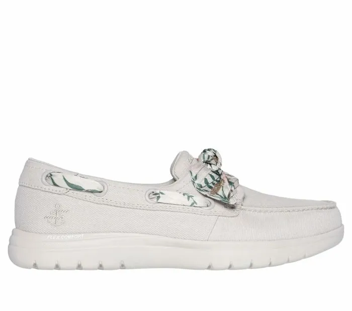 Skechers OntheGO Flex 8211 Seaside Daisy Natural Women Boat Shoes