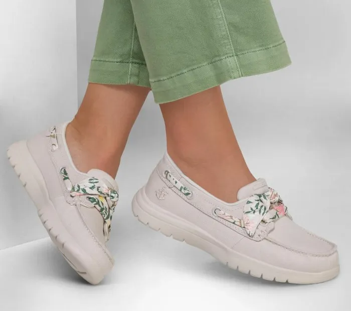 Skechers OntheGO Flex 8211 Seaside Daisy Natural Women Boat Shoes Skechers OntheGO Flex 8211 Seaside Daisy Natural Women Boat Shoes