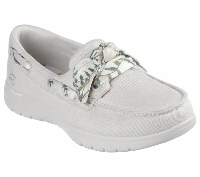 Skechers OntheGO Flex 8211 Seaside Daisy Natural Women Boat Shoes Skechers OntheGO Flex 8211 Seaside Daisy Natural Women Boat Shoes